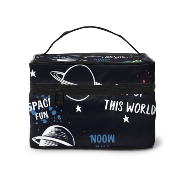 

multi-function travel organizer bag space planets rockets women cosmetic beauty makeup toiletry wash bags & cases