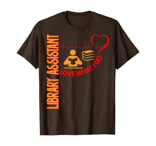 

library assistant love what i do gift professions tshirt, White;black