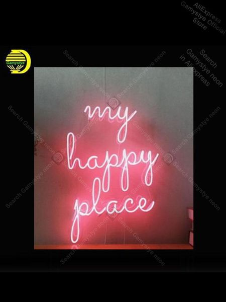

other lighting bulbs & tubes neon sign my happy place glass tube art bar bedroom display indoor signs texa light bulb advertise