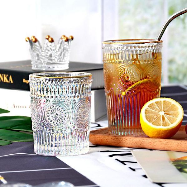 

wine glasses european phnom penh glass cups heat-resistant small sunflower coffee cup transparent single layer tea set supplies
