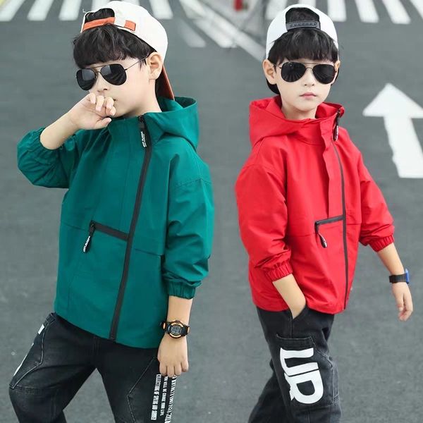 

boys jackets spring and autumn boy coat letter print jackets casual thin outerwear zipper long sleeve children clothing, Blue;gray