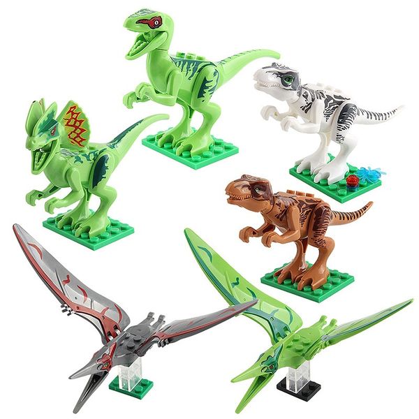 

Dinosaur Building Blocks Assemble Blocks Jurassic Dinosaurs World Figures Block Brick Tyrannosaurs Rex Pterosaur Kids Toys Gifts