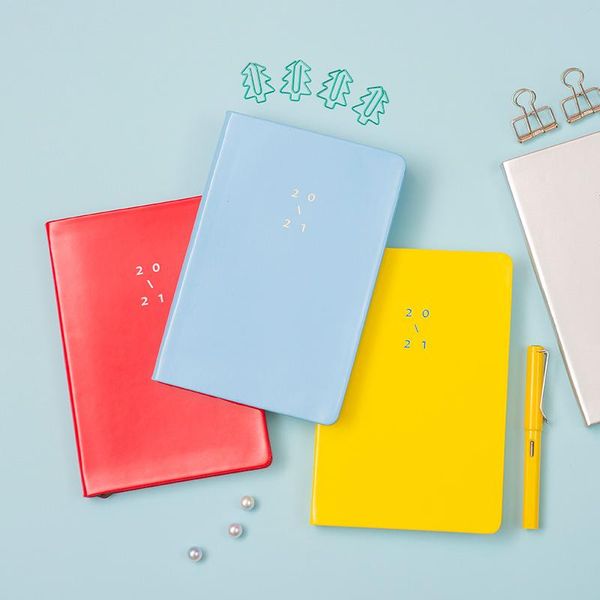 

schedule original leather waterproof a5 work plan daily time management manual weekly notebooks office stationery notepads, Purple;pink