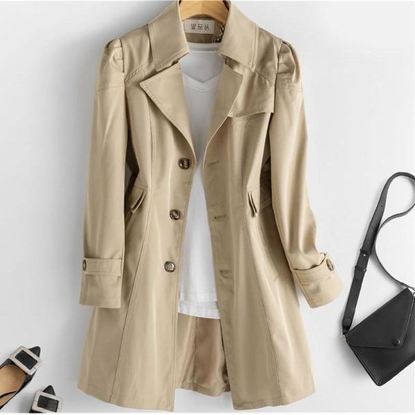 

women's trench coats elegant women double breasted sleeveless long coat vintage turn-down collar warm apricot khaki vest with belt lady, Tan;black
