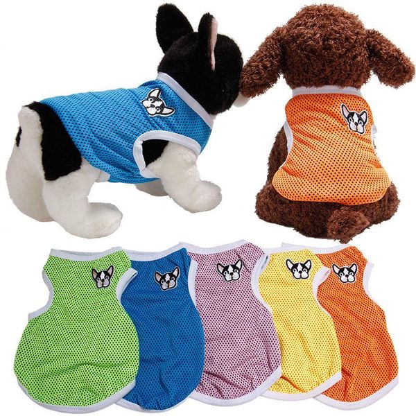 

dog apparel vest clothes pet mesh harness summer cool t-shirt clothing breathable puppy costumes for teddy chihuahua