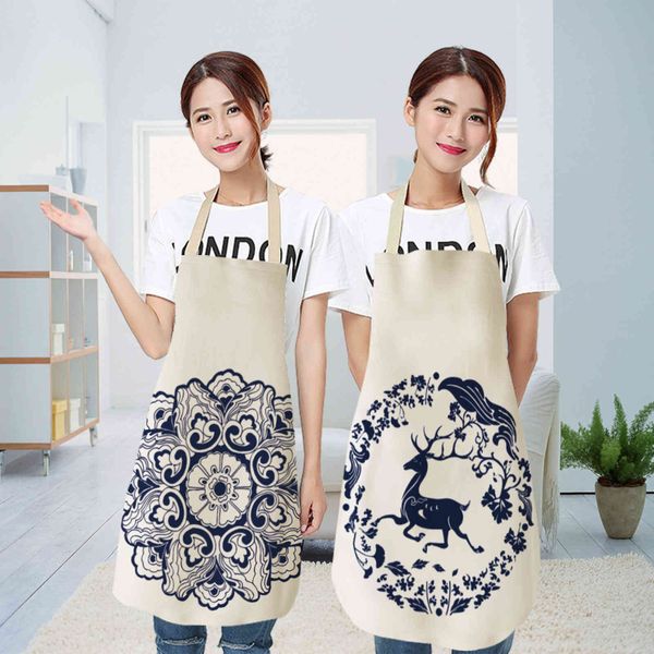 

apron cotton hemp creative mandala pattern advertising gift printable blouse