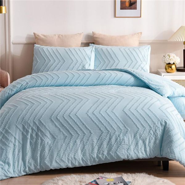 

bedding sets 2/3 pcs set for bedroom soft bedspreads solid color  size modern single bed duvet cover pillowcase home