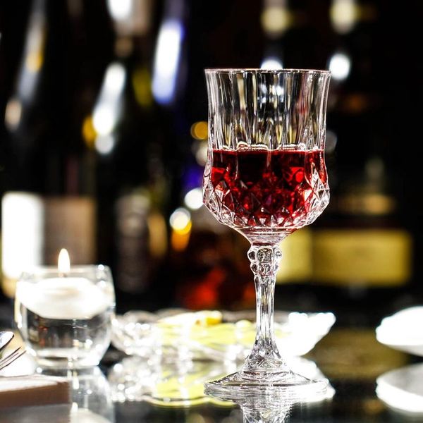 

wine glasses europe lead-crystal glass diamond red cup goblet drinking whiskey barware party wedding drinkware