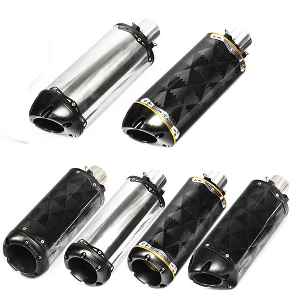 

motorcycle exhaust system aluminium alloy carbon fiber universal pipe escape moto usa racing for cafe racer 1290 790 z1000 mt09