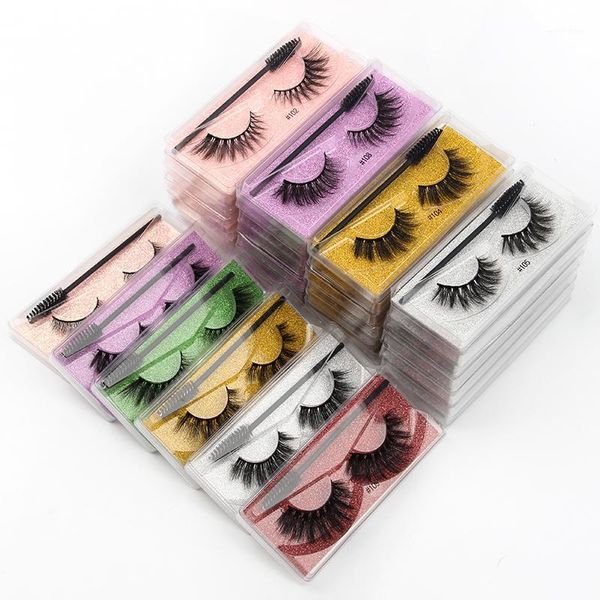 

5/100 pcs lashes in bulk mix 3d mink wholesale eyelashes natural false makeup1