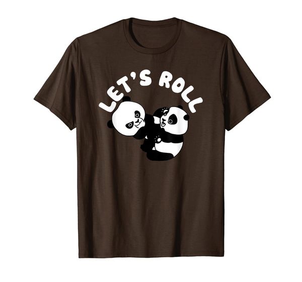 

bjj shirt - let's roll jiu-jitsu panda gift for lovers panda t-shirt, White;black