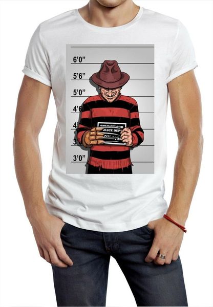 

men's t-shirts t shirt line up horror movie retro film cartoon murder, White;black