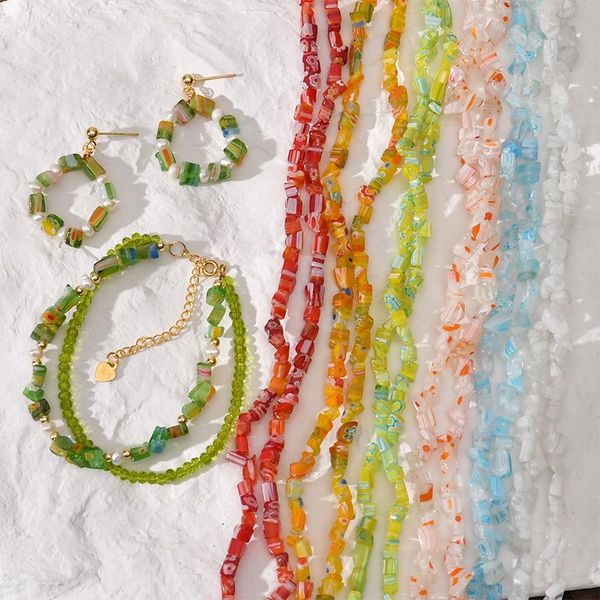 

other colorful irregular glass chips lampwork beads loose for diy jewelry supply