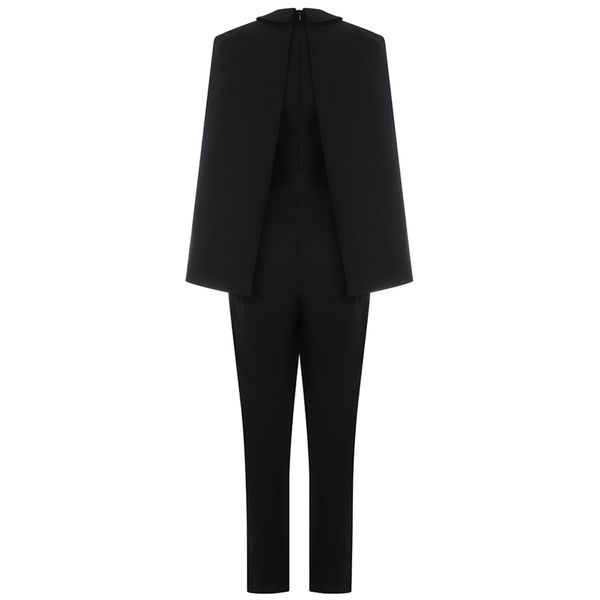 

summer women jumpsuits straight full length pants ladies party overall outfit deep v-neck clothing 210515, Black;white