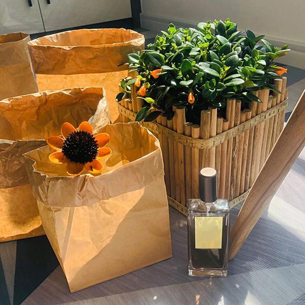 

storage bags takeaway kraft paper bag oil proof food vegetables bread brown party shopping picnic gift environmentally