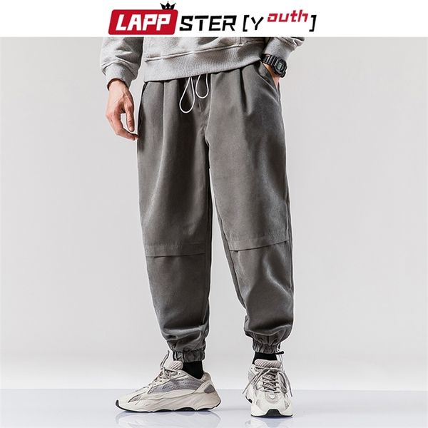 Sommer Japanische Streetwear Hip Hop Harem Hosen Herren Harajuku Mode Gestapelte Jogginghose Schwarz Plus Größe 210420