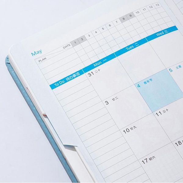 

planner agenda daily weekly monthly student 2021 calendar leather cover dom668 notepads, Purple;pink