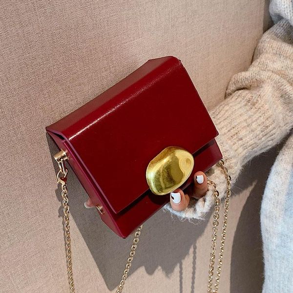 

evening bags pu leather crossbody for women 2021 mini black chain shoulder simple bag lady travel handbags and purses cross body