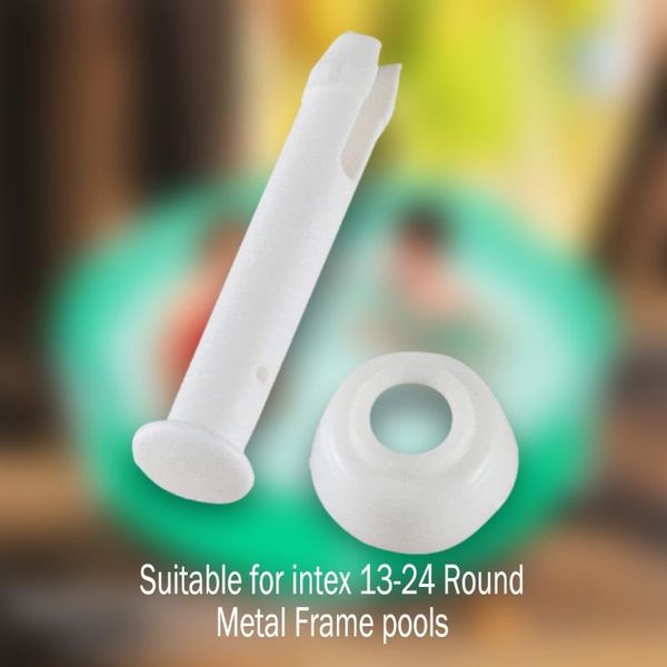 

pool & accessories 24pc plastic joint pins suitable for intex 13-24 round metal frame pools 2.36inch extra rubber seals replacement parts