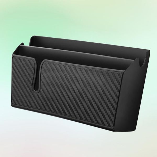 

car organizer storage box self-adhesive case pocket container - size (black)