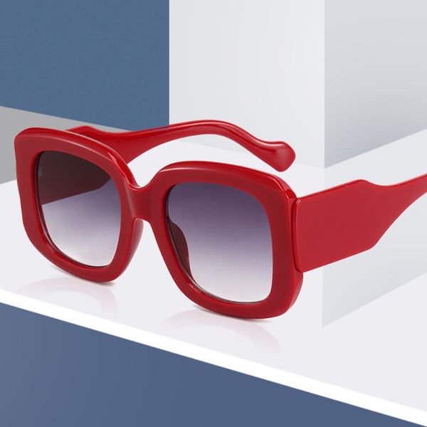 

sunglasses thick frame oversize square women men gradient 2021 summer style classic women's sun glasses female big eyewear uv400, White;black