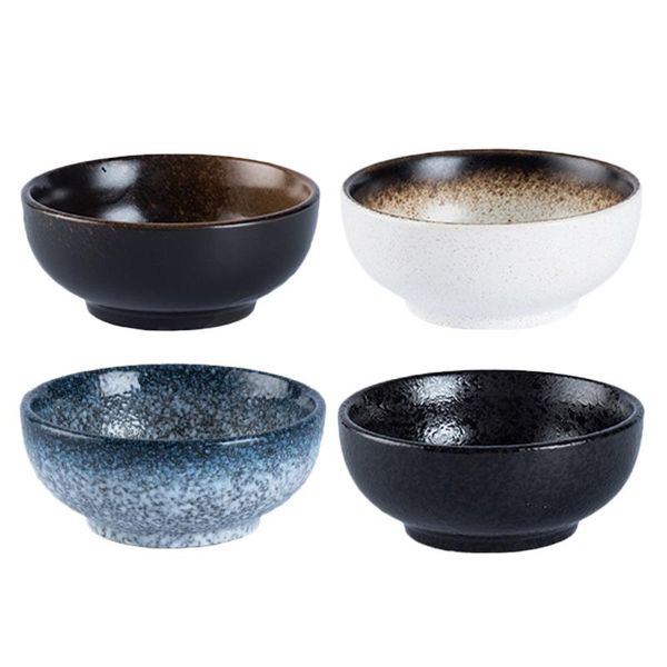 

4pcs japanese ceramic rice bowls chic ramen containers random color