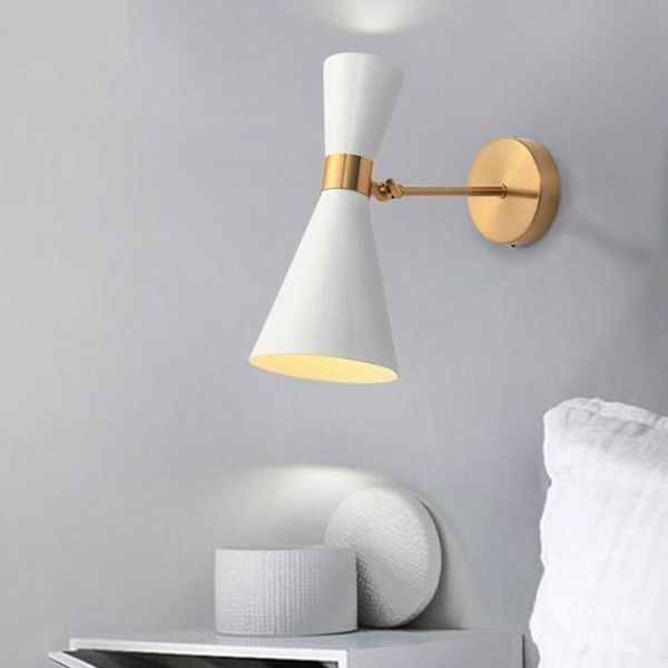 

nordic led bedroom bedside lamp wall simple modern aisle corridor el golden background creative