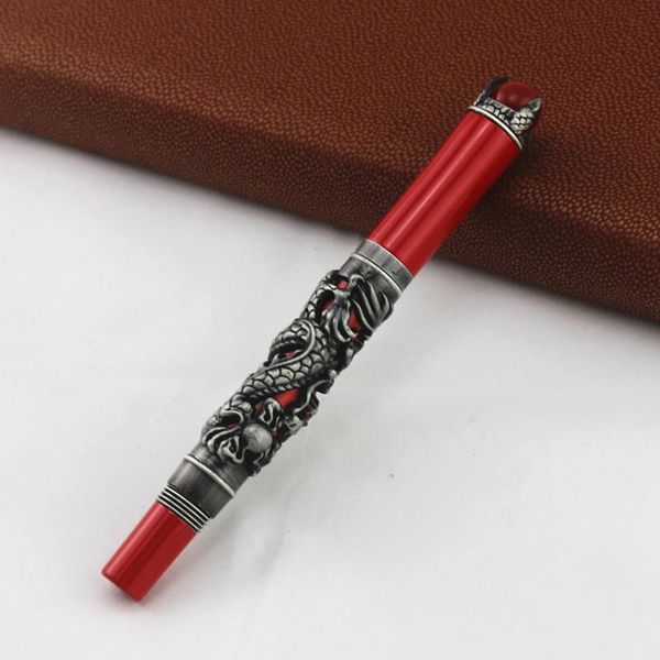 

1pc jinhao chinese traditional crystal dragons 0.5mm fountain pen fine nib luxury business office gift pens for collecting