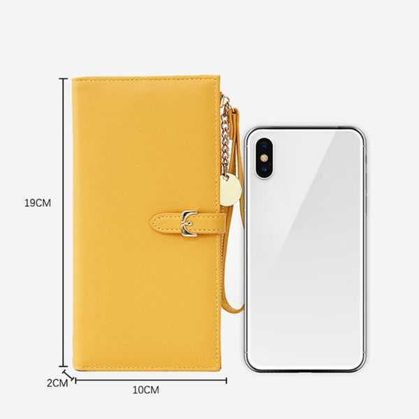 

wallets colorful solid color 2021 ladies wallet lightweight large capacity mobile phone bag fashion simple, Red;black