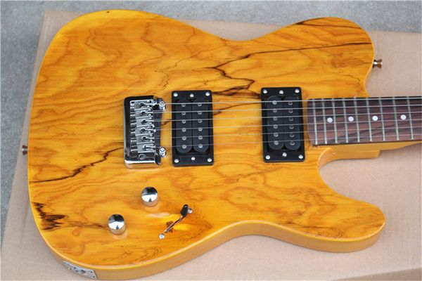 

fantasy guitar club,human tele guitar,quilted maple transparent black color, chinese guitar