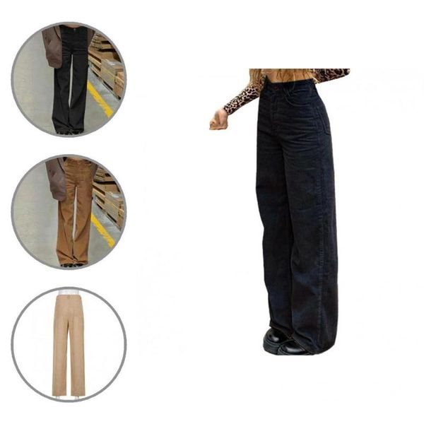 

women's pants & capris lightweight trendy ribbed wide leg women trousers breathable casual straight for training, Black;white