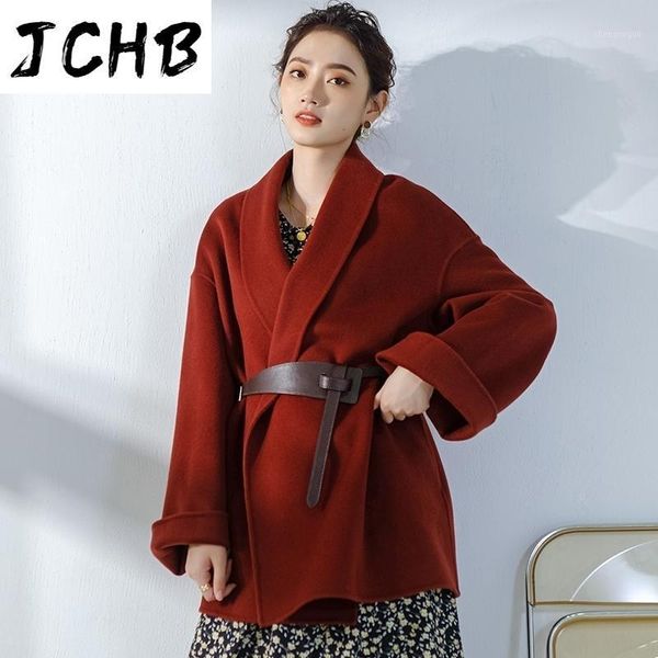 

winter 2021 women's coats 100% wool jackets especially female coat clothing cloak fashion abrigos mujer tn1474 & blends, Black