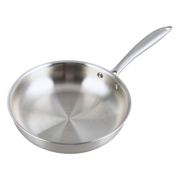 

schnesland chef's classic stainless steel fry pans open skillet
