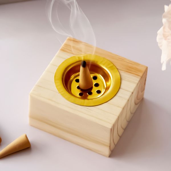 

wooden aromatherapy stove simple modern style home decoration square ornament