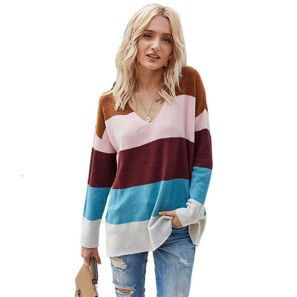 

women's sweaters blouses release purple stripe seams -autumn fashion low-v long sleeve sweaters 3jzp, White;black