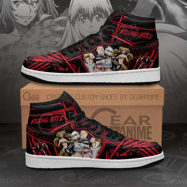 

customization killing bites sneakers characters anime shoes