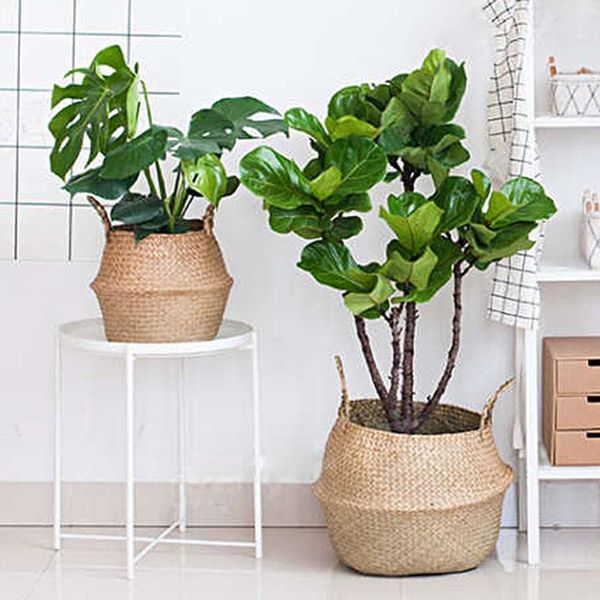 

storage baskets 2021 seagrass wickerwork basket rattan hanging flower pot dirty laundry hamper support drop