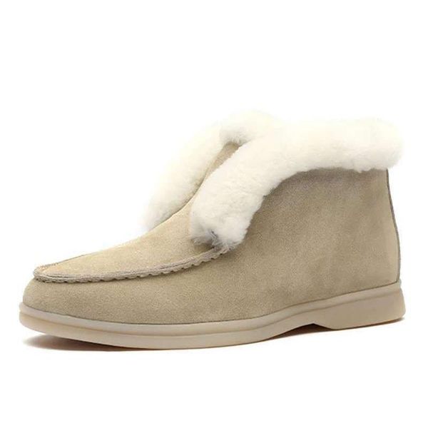 

boots ankle for women 2021 ladies boot shoes female botas de mujer womens booties short winter flats slip on snow fur fluffy, Black