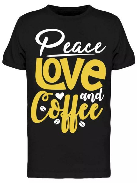 

Peace Love And Coffee Tee Men's -Image by Shutterstock, White;black