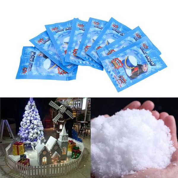 Fiocchi di neve artificiali Fake Magic Instant Snow Festival Decorazioni per feste per matrimoni natalizi Notte di neve artificiale fai da te