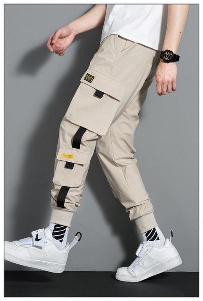

men's pants autumn black jogger men cargo outdoor tactical military casual loose sweat cotton trousers big size 5xl ;p