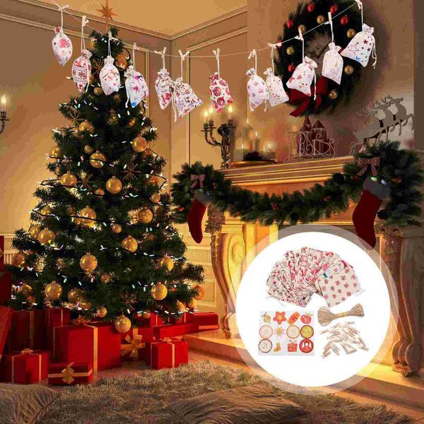 

gift wrap 1 set drawstring bags xmas party decors reusable present holders