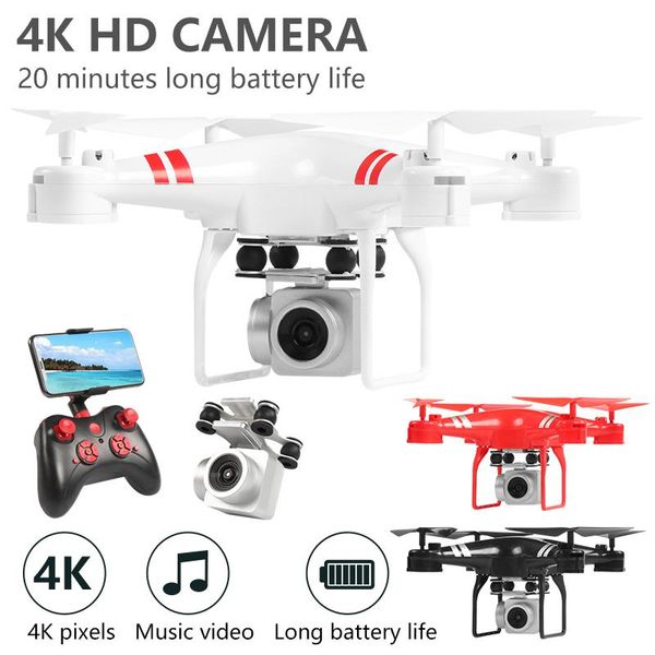 

2.4ghz rc drone 20min flying time w/ 4k wifi fpv hd camera altitude hold gesture mode quadcopter rtf drones