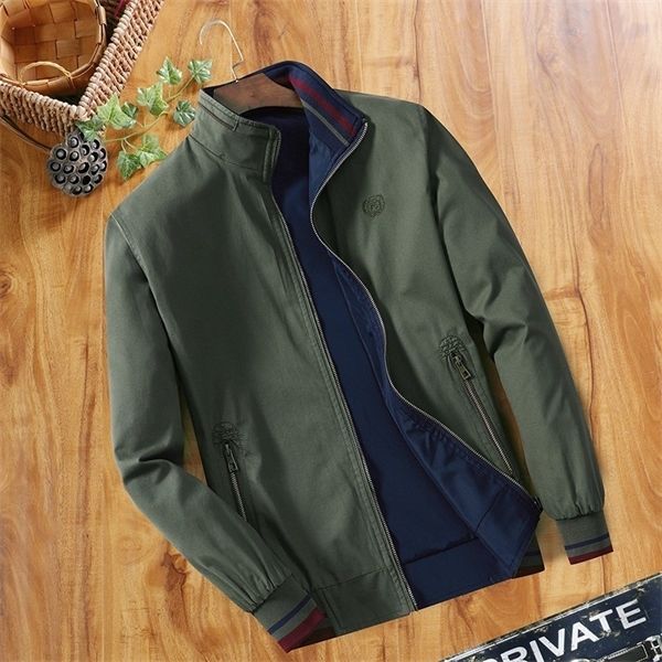 

wholesale men's windbreaker double-sided wear jackets men baseball pilot bomber pure cotton jacket hip hop streetwear coat x0621, Black;brown
