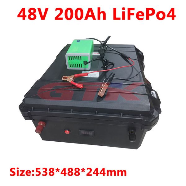 Power 48V 200AH 250AH 180AH LifePO4 Lithium Battery Batter Pack с BMS для 8000W Motorhome Electric Car Солнечная энергия + 10А зарядное устройство