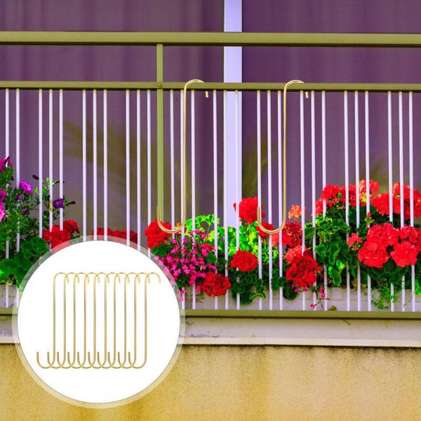 

hooks & rails 10pcs shaped hanging heavy duty long flowerpot hanger for home garden