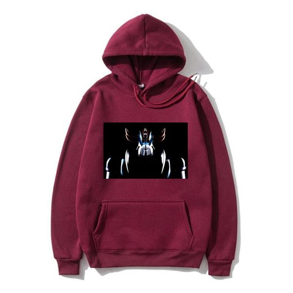 

men's hoodies & sweatshirts japanese anime goldorak pull vetement homme oversize sweat capuche men and women's clothings, Black