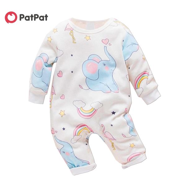 

summer and spring baby elephant print jumpsuit toddler girl one pieces jumpsuits clothes 210528, Blue