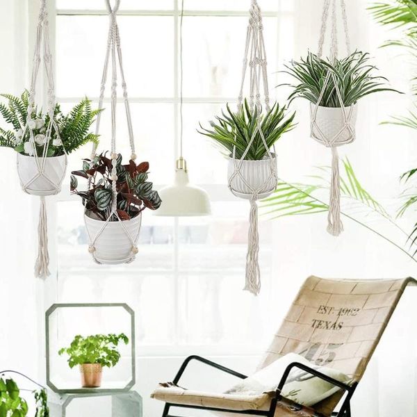 

other garden supplies handmade macrame plant hanger flower pot for wall decoration countyard holder basket