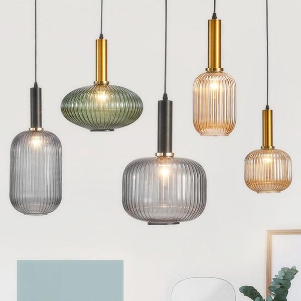 

nordic restaurant pendant lights bar hanging lamp bedroom living room glass lustre kitchen suspension luminaire lamps